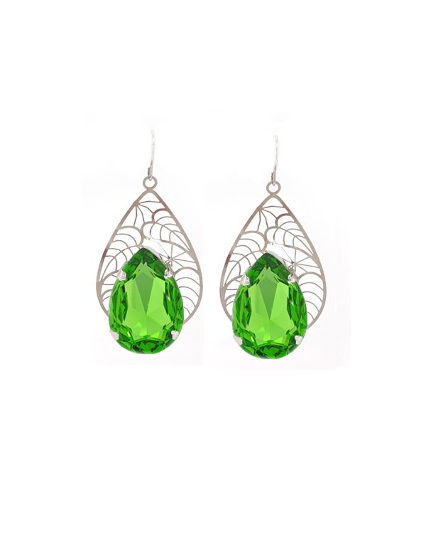 Cleo Sable Black Crystal Teardrop Earrings, Gold Metal 5cm Earrings - Image 10