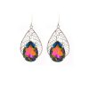 Cleo Sable Black Crystal Teardrop Earrings, Gold Metal 5cm Earrings - Image 11