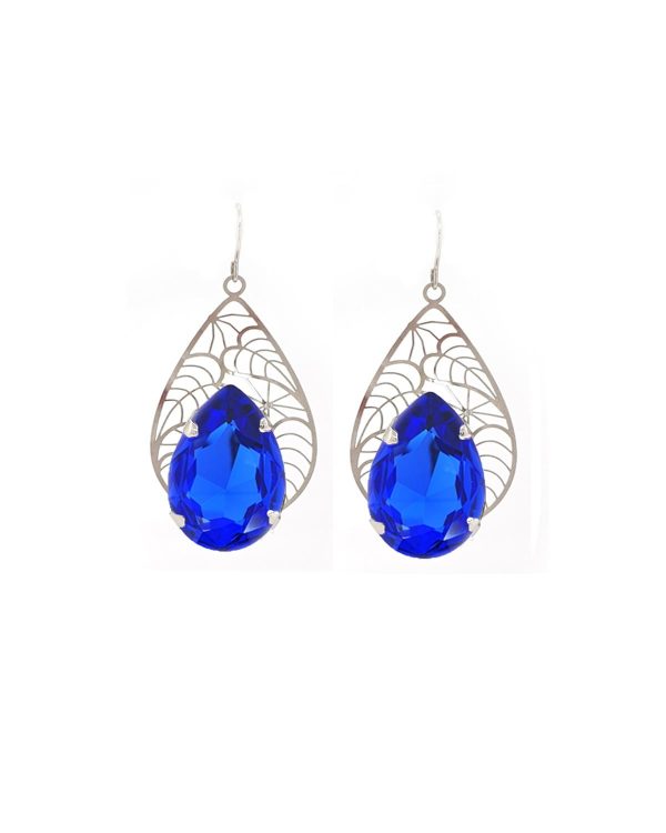 Cleo Sable Black Crystal Teardrop Earrings, Gold Metal 5cm Earrings - Image 14
