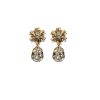 Lace Dreams Clear Crystal Teardrop Bridal Earring, Gold Metal 4cm long - Image 5