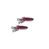 Parisian Pink Crystal Marquise Earring, Rhodium Metal 5cm long - Image 7