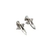 Parisian Crystal Marquise Bridal Earring, Rhodium Metal 5cm long - Image 3