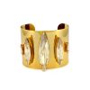 Parisian Clear Marquise Crystal Cuff Bracelet Grande, Gold Metal 5cm Wide, Adjustable
