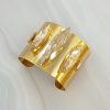 Parisian Clear Marquise Crystal Cuff Bracelet Grande, Gold Metal 5cm Wide, Adjustable - Image 8