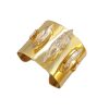 Parisian Clear Marquise Crystal Cuff Bracelet Grande, Gold Metal 5cm Wide, Adjustable - Image 2