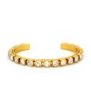 Sweet Whispers Crystal Cuff Bracelet, Rhodium Metal Channel Set - Image 9