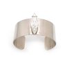 Parisian Clear Marquise Crystal Cuff Bracelet, Rhodium Metal 3.5cm Wide, Adjustable - Image 3