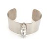Parisian Clear Marquise Crystal Cuff Bracelet, Rhodium Metal 3.5cm Wide, Adjustable - Image 4