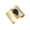 Manhattan Nights Black Teardrop Gold Cuff Bracelet Grande, Gold