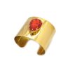 Manhattan Nights Black Teardrop Gold Cuff Bracelet Grande, Gold - Image 6