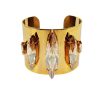Parisian Clear Marquise Crystal Cuff Bracelet Grande, Gold Metal 5cm Wide, Adjustable - Image 10
