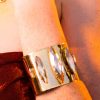 Parisian Clear Marquise Crystal Cuff Bracelet Grande, Gold Metal 5cm Wide, Adjustable - Image 7