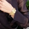 Nightfall Gold Lace Metal Cuff Bracelet - Image 3