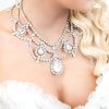 Moonlight Romance Crystal Statement BIB Necklace, Rhodium - Image 2