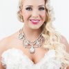 Moonlight Romance Crystal Statement BIB Necklace, Rhodium - Image 5