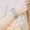Sway My Way 5 Strand Crystal Bracelet, Rhodium Metal, Channel Set, 16cm long - Image 4