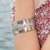Nightfall Clear Crystal Filigree Cuff Bracelet, Rhodium Metal 3.5cm Wide Adjustable - Image 5