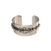 Nightfall Clear Crystal Filigree Cuff Bracelet, Rhodium Metal 3.5cm Wide Adjustable - Image 3