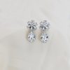 Astor Clear Chandelier Crystal Earrings, 8cm Long Silver Earrings - Image 21