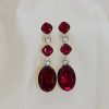 Astor Clear Chandelier Crystal Earrings, 8cm Long Silver Earrings - Image 14