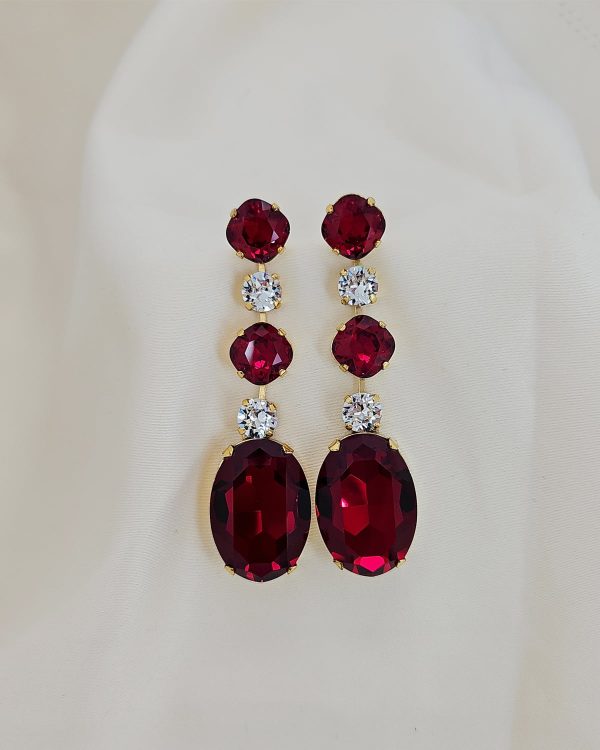 Astor Clear Chandelier Crystal Earrings, 8cm Long Silver Earrings - Image 14