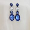 Astor Clear Chandelier Crystal Earrings, 8cm Long Silver Earrings - Image 18