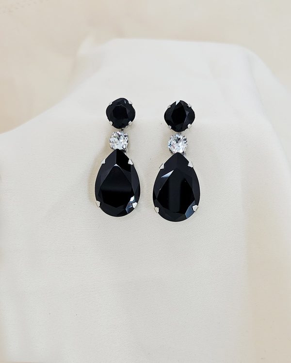 Astor Clear Chandelier Crystal Earrings, 8cm Long Silver Earrings - Image 19