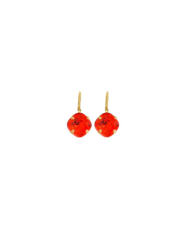 Remi Chiffon Clear Crystal Earrings Diamond Shape, 2cm Long Rhodium Metal - Image 10