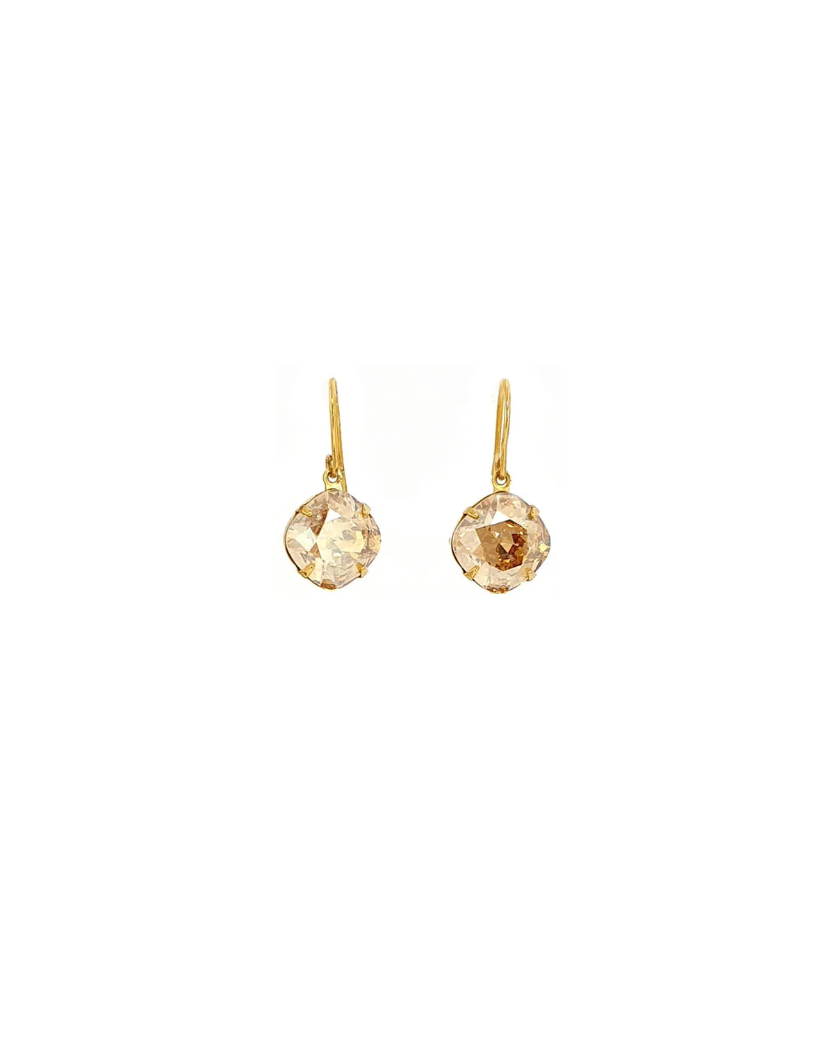 Remi Sahara Gold Crystal Earrings Diamond Shape, 2cm Long 22ct Hard Gold Metal