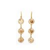 Remi Gold Crystal Earrings Diamond Shape, 6cm Long Gold - Image 2