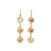 Remi Gold Crystal Earrings Diamond Shape, 6cm Long Gold