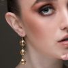 Remi Gold Crystal Earrings Diamond Shape, 6cm Long Gold - Image 6