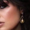 Stealing Kisses Pearl Teardrop Earrings, silver metal 4.5cm earrings - Image 4