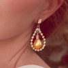 Stealing Kisses Pearl Teardrop Earrings, silver metal 4.5cm earrings - Image 6