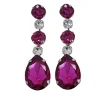 Astor Magenta Pink Chandelier Crystal Earrings, 8cm Long Earrings - Image 11