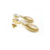 Milan Clear Gold Crystal Teardrop Bridal Earrings, 4cm Long, Gold Metal - Image 4