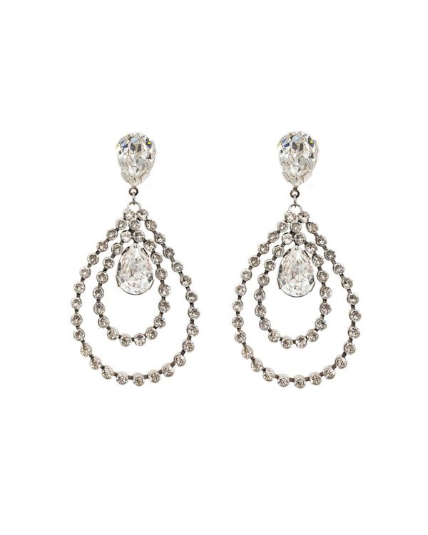 Stealing Kisses Crystal Large Teardrop Earrings - Image 7