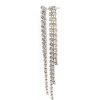 Sway My Way Clear Crystal 3 Strand Bridal Earrings, 13cm Long, Rhodium Metal - Image 2