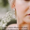 Stealing Kisses Clear Crystal Teardrop Bridal Earring, Gold Metal 5cm long - Image 11