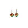 Remi Iris Multi-Coloured Crystal Earrings Diamond Shape, 2cm Long Rhodium or Gold - Image 3