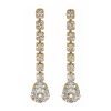 Hold Me Tight Clear Crystal Teardrop Studs, Rhodium Metal 6.5cm long - Image 7