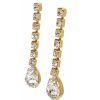 Hold Me Tight Clear Crystal Teardrop Studs, Rhodium Metal 6.5cm long - Image 3