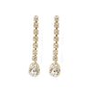 Hold Me Tight Clear Crystal Teardrop Studs, Rhodium Metal 6.5cm long - Image 8