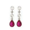 Astor Magenta Pink Chandelier Crystal Earrings, 8cm Long Earrings - Image 10
