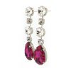 Astor Magenta Pink Chandelier Crystal Earrings, 8cm Long Earrings - Image 8