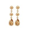 Astor Gold Crystal Chandelier Earrings, 8cm long, Gold Metal, Bridesmaids Earrings