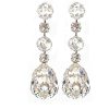 Astor Clear Chandelier Crystal Earrings, 8cm Long Silver Earrings - Image 8