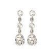 Astor Clear Chandelier Crystal Earrings, 8cm Long Silver Earrings - Image 9