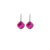 Remi Magenta Pink Crystal Earrings Diamond Shape, 2cm Long Rhodium or Gold