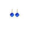 Remi Peacock Blue Crystal Earrings Diamond Shape, 2cm Long Rhodium or Gold